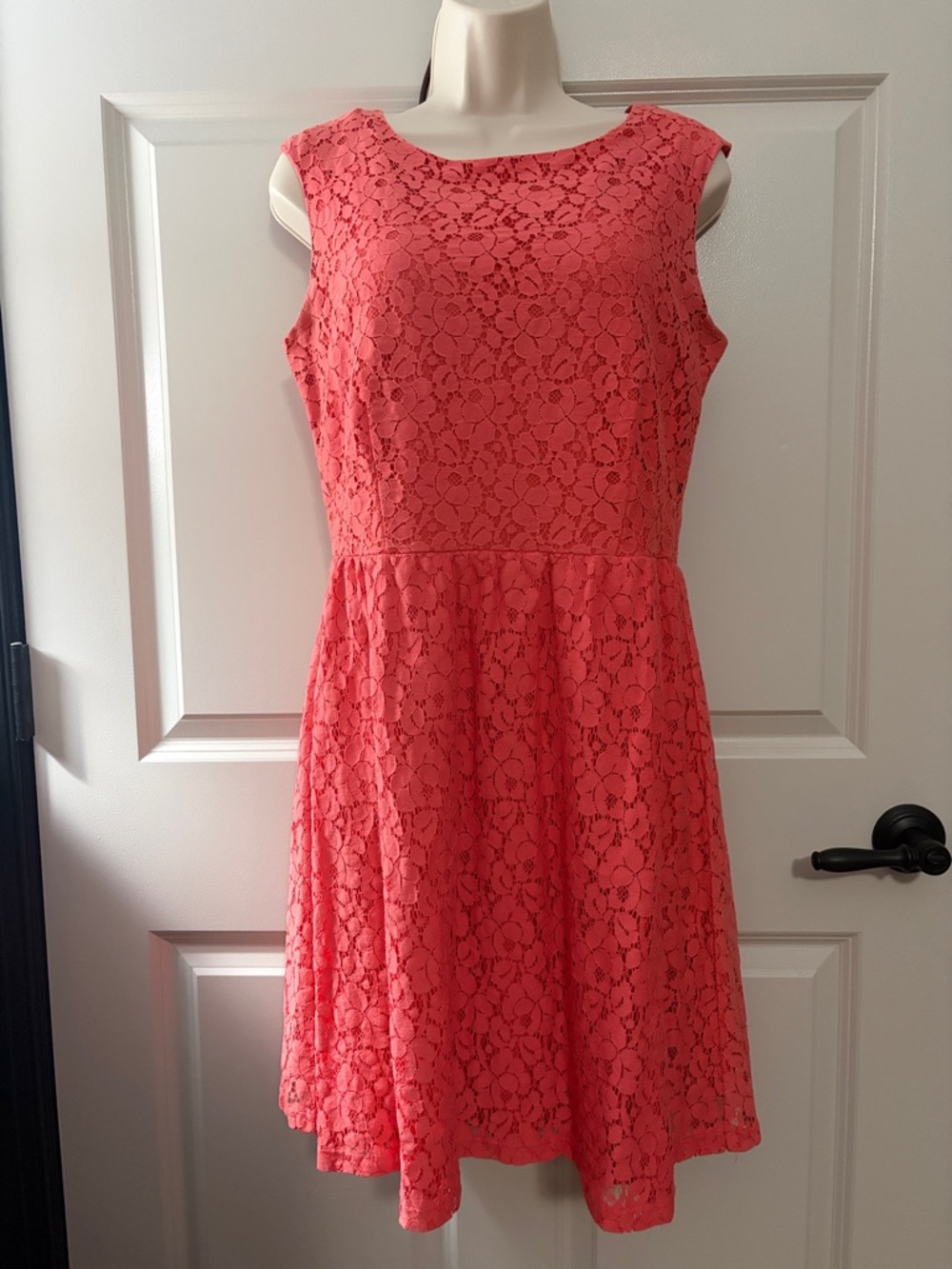 Enfocus Studio Coral Lace Mini Dress